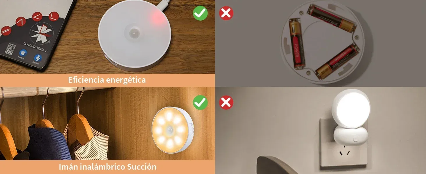 Veilleuse LED dans un intérieur