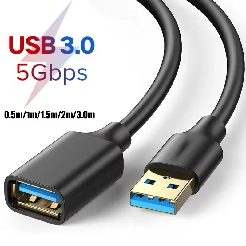 Câble d'extension USB 3.0 / 2.0 pour Smart TV, SSD, Xbox One et ordinateur portable, haute vitesse, disponible en 1 m, 2 m et 3 m