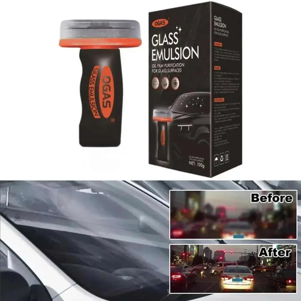 Nettoyeur portable pour vitres automobiles, conçu pour éliminer les films d'émulsion et d'huile sur pare-brise, vitres latérales, lunette arrière et rétroviseurs 5