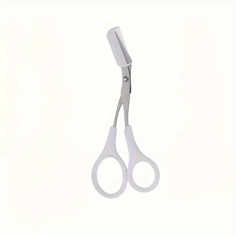Rasoir et ciseaux à sourcils en acier inoxydable avec peigne, outil de beauté pour femme 7