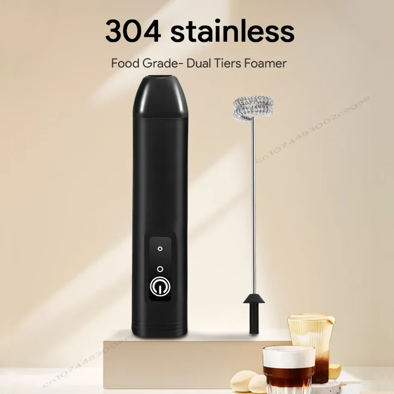 Mousseur à lait électrique rechargeable par USB, 3 vitesses 5