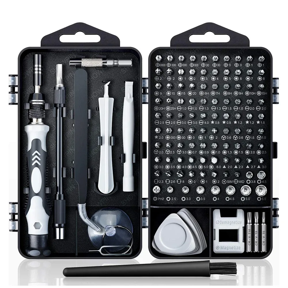 Kit de tournevis de précision en situation d'utilisation