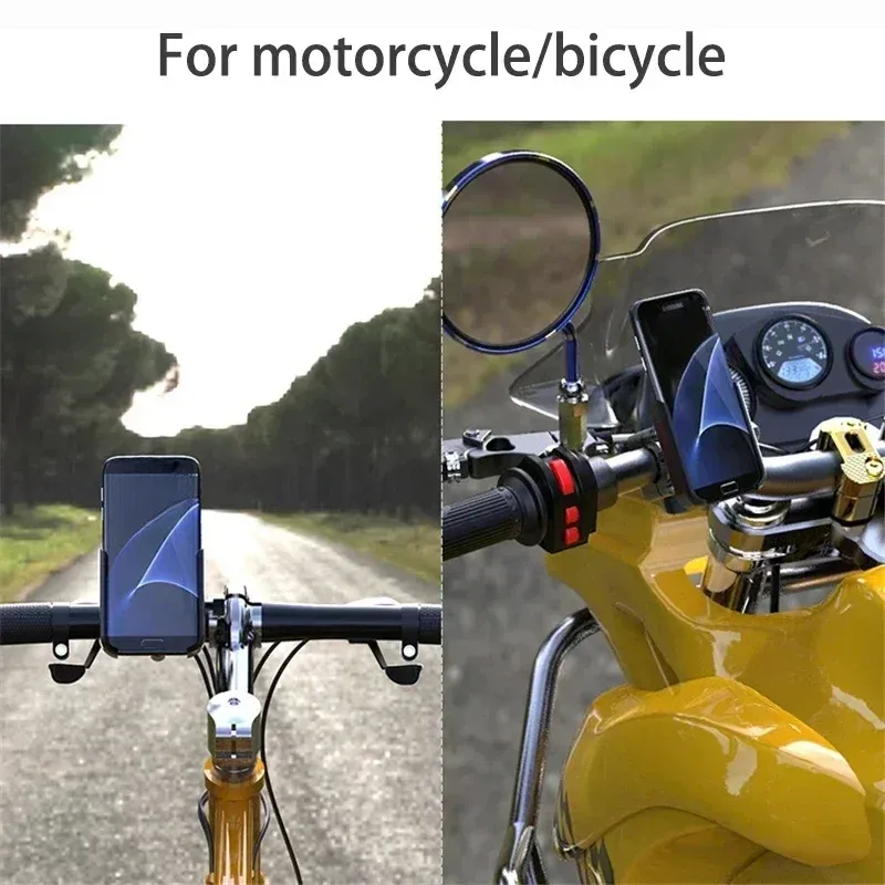Support de téléphone en aluminium pour vélo et moto, support universel compatible avec les smartphones de 4 à 7 pouces, étanche et antichoc 2