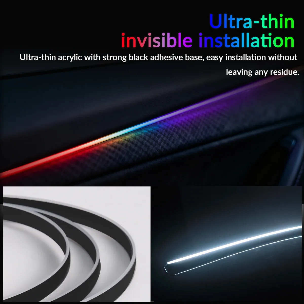Jeu de couleurs dans l'habitacle de la voiture