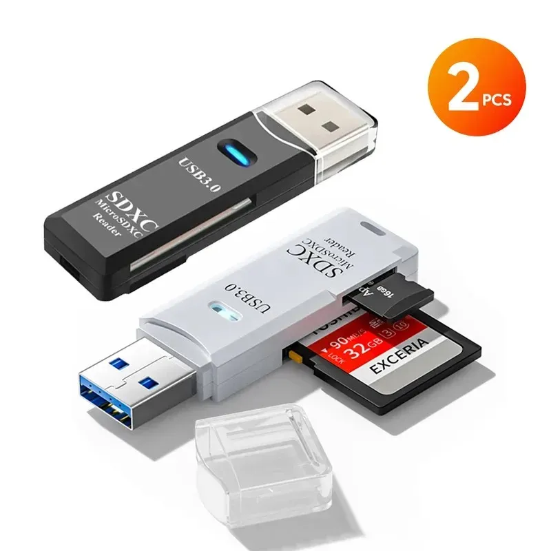 Lecteur de carte USB 3.0/2.0 2 en 1, lecteur de carte mémoire USB 3.0 vers SD/TF, adaptateur de lecteur de carte pour clé USB, accessoire pour ordinateur portable 11