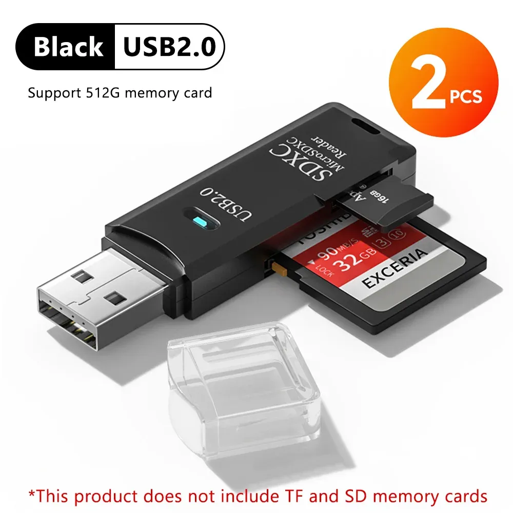 Lecteur de carte USB 3.0/2.0 2 en 1, lecteur de carte mémoire USB 3.0 vers SD/TF, adaptateur de lecteur de carte pour clé USB, accessoire pour ordinateur portable 12