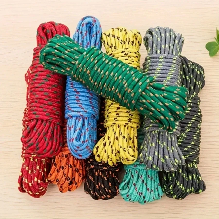 Corde à linge en nylon antidérapante de 10 m, résistante au vent, pour séchage en plein air - Image 1