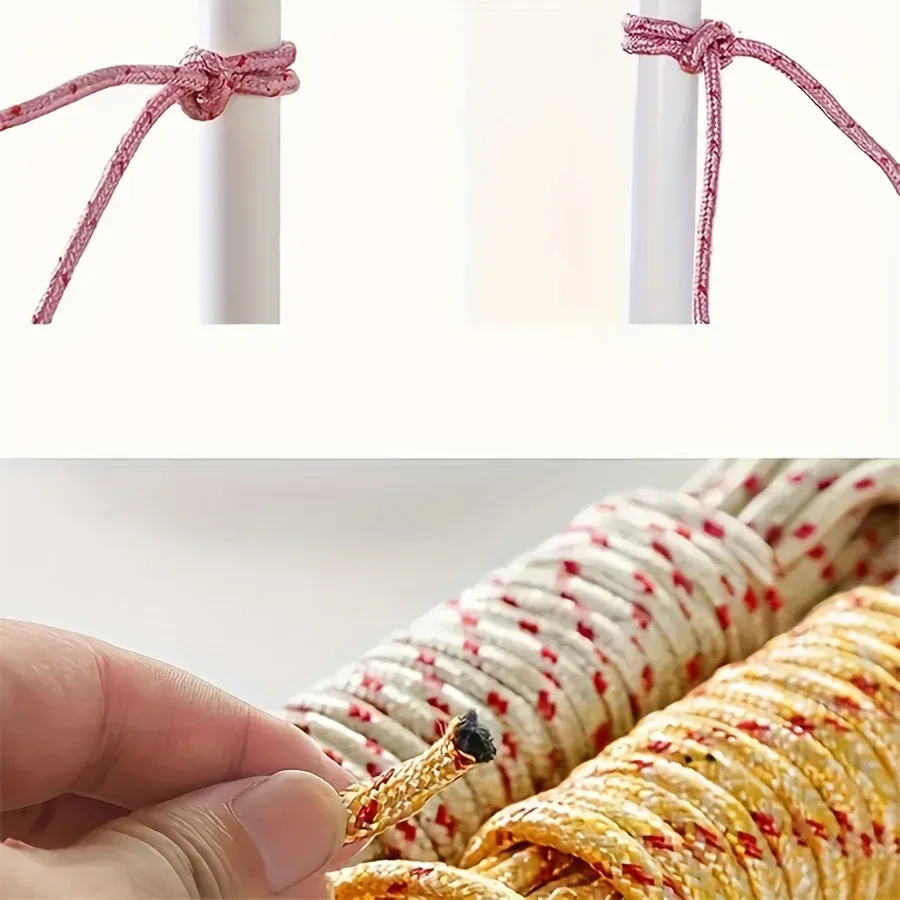 Corde à linge en nylon antidérapante de 10 m, résistante au vent, pour séchage en plein air 5