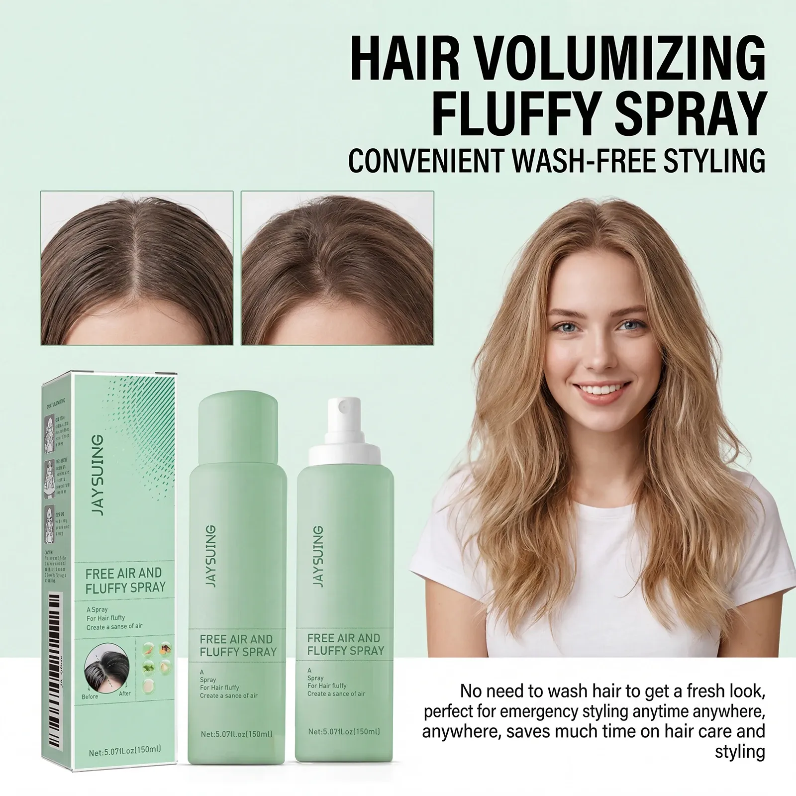 Shampooing sec en spray volumisant