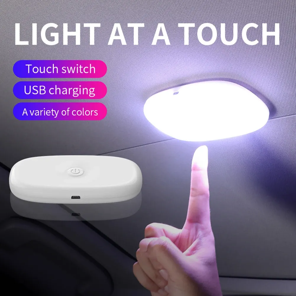 Lampe de lecture LED rechargeable USB pour voiture avec support magnétique, éclairage sans fil et changement de couleur, accessoire pour véhicule et VR - Image 1