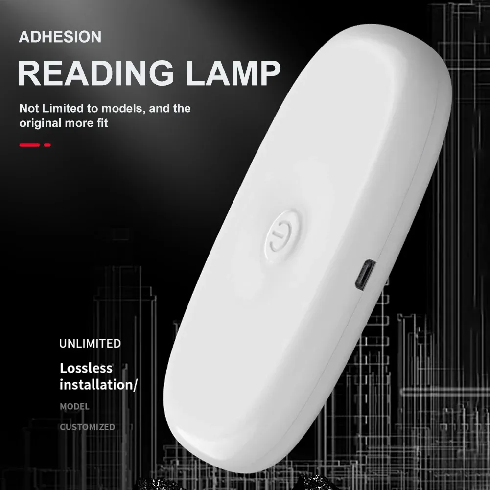 Lampe de lecture LED rechargeable USB pour voiture avec support magnétique, éclairage sans fil et changement de couleur, accessoire pour véhicule et VR 2