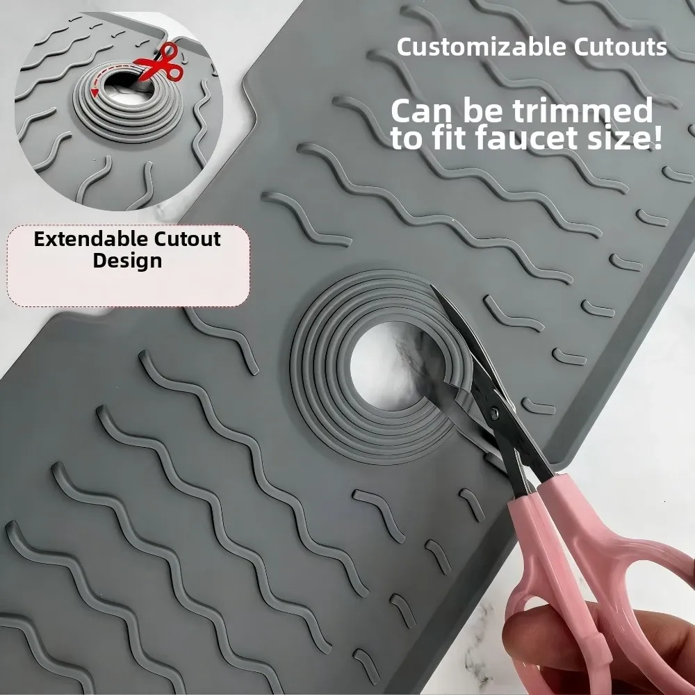 Tapis de protection pour évier, vue rapprochée