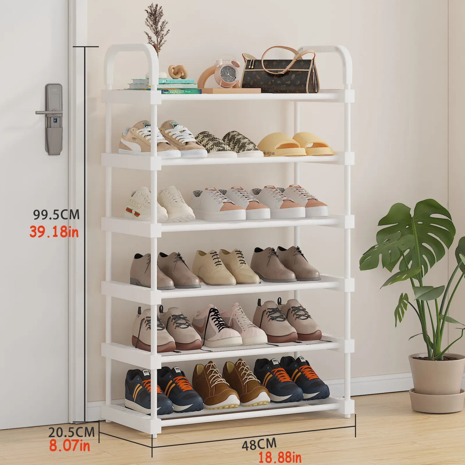 Meuble à chaussures dans une chambre