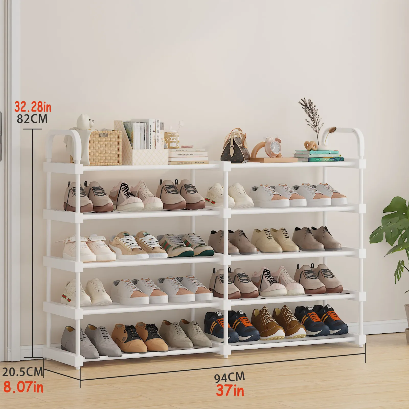 Meuble à chaussures finition blanche