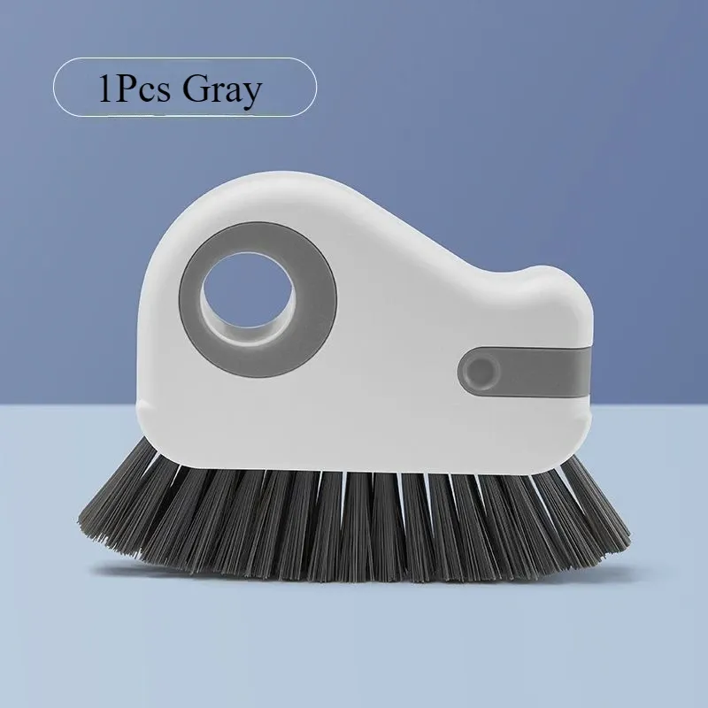 Brosse de nettoyage 2 en 1 pour rainures de fenêtre et de porte, outil pour rails de porte coulissante et interstices de sol, nettoyeur de fentes manuel 7