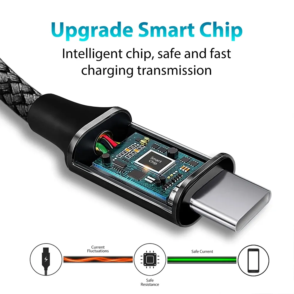 Câble USB-C vers USB-C PD 60 W, 3 m, 5 m, 8 m, rallonge 10 m, compatible iPhone 15 Pro Max, Plus, Huawei, Samsung, Xiaomi, OPPO 3