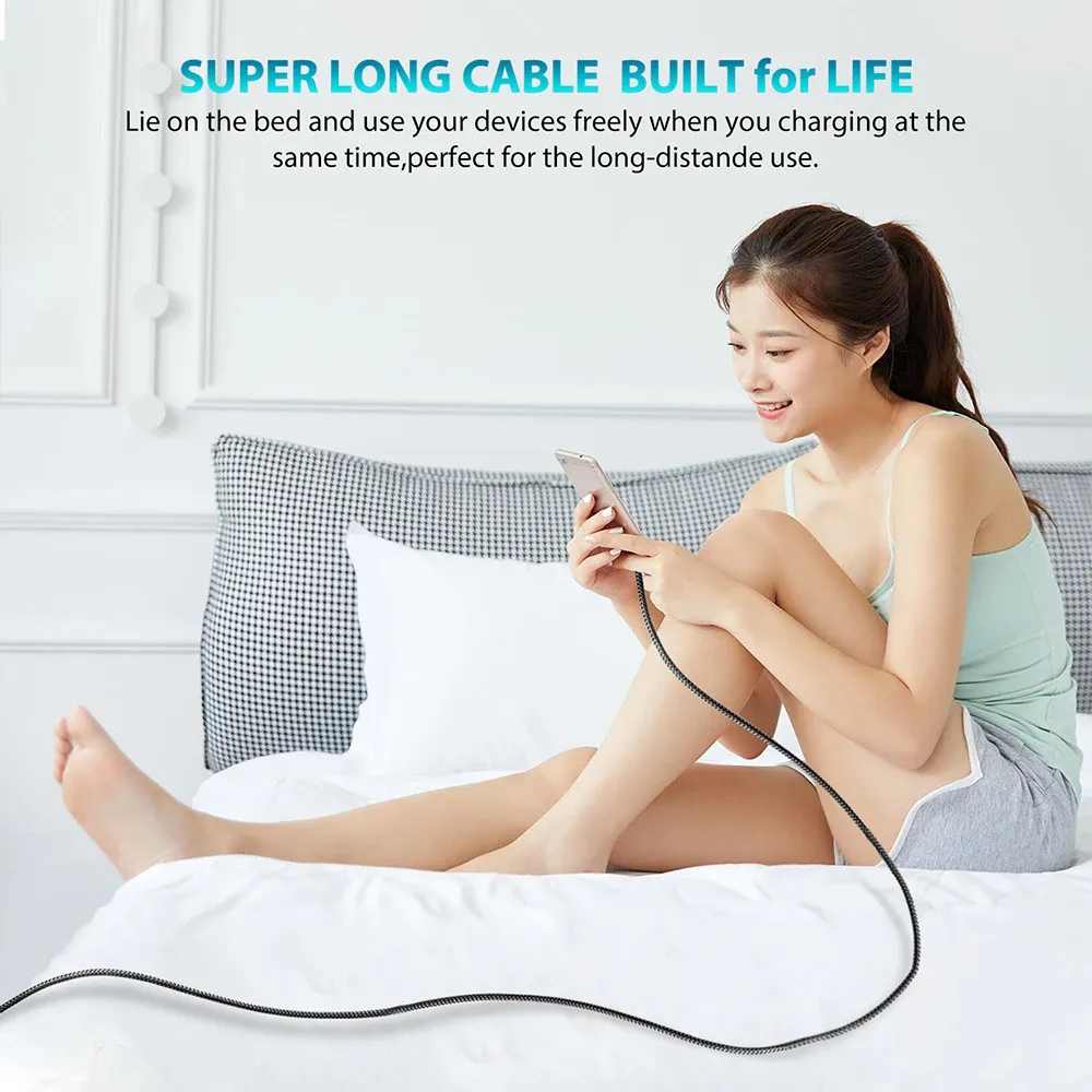 Câble USB-C vers USB-C PD 60 W, 3 m, 5 m, 8 m, rallonge 10 m, compatible iPhone 15 Pro Max, Plus, Huawei, Samsung, Xiaomi, OPPO 5