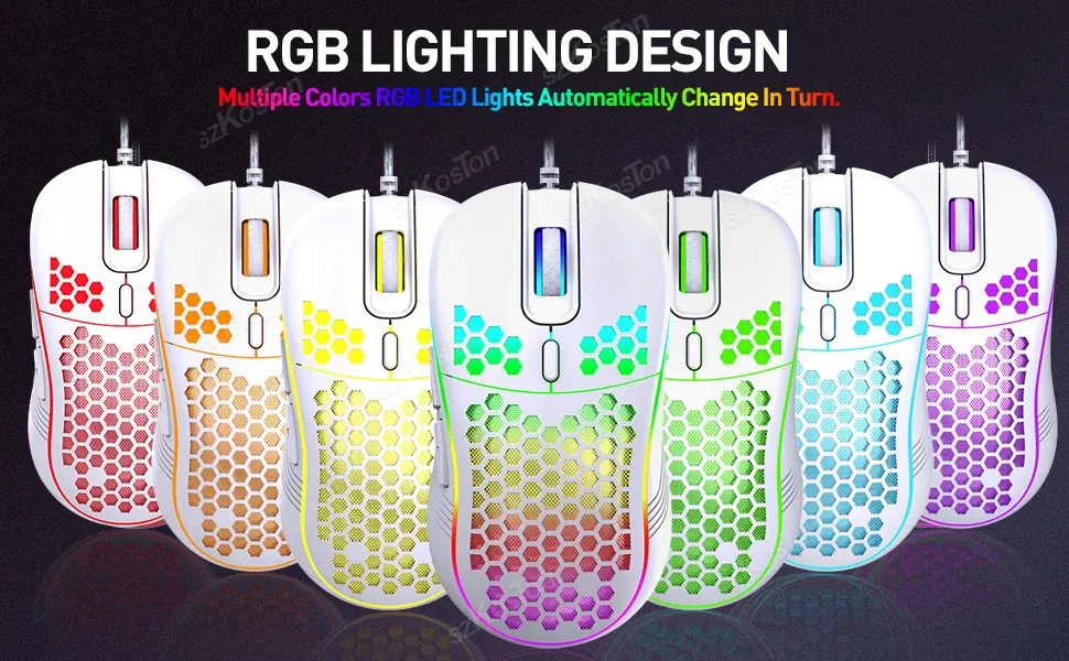 Souris de jeu Honeycomb en situation d'utilisation