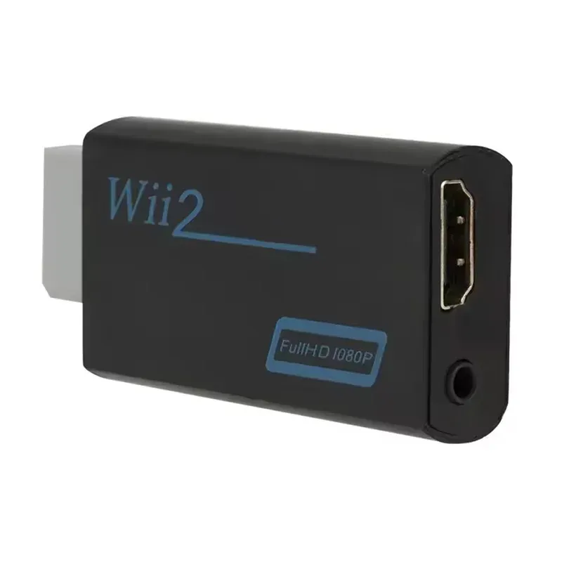 Adaptateur convertisseur HDMI Full HD 1080p pour console Wii avec câble audio 3,5 mm 7