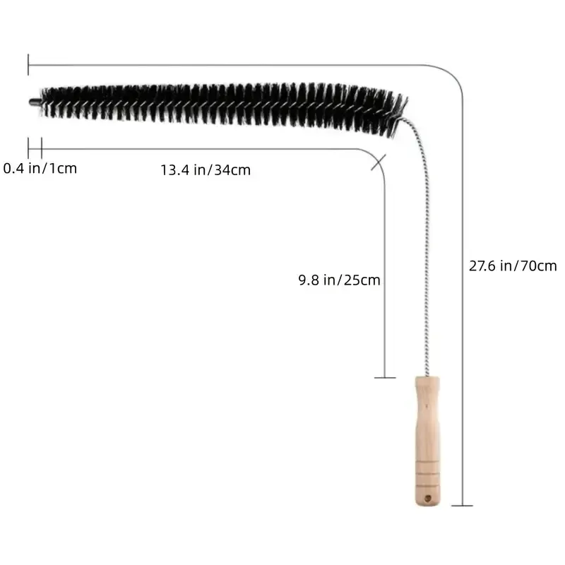 Kit de nettoyage pour évent de sèche-linge, brosse flexible anti-peluches pour conduit d'aération et bobine de réfrigérateur, 1 pièce 2