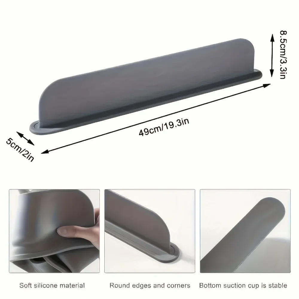 Protège-éclaboussures de cuisine en silicone avec ventouse 4