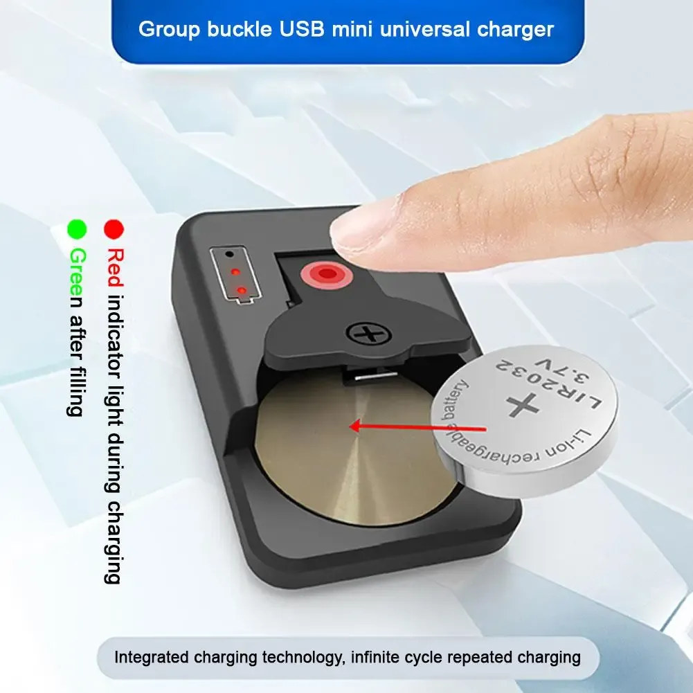 Chargeur de pile bouton portable, vue principale