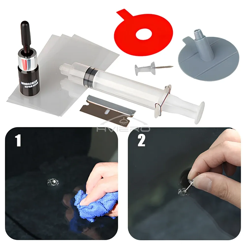 Vue rapprochée du kit de réparation