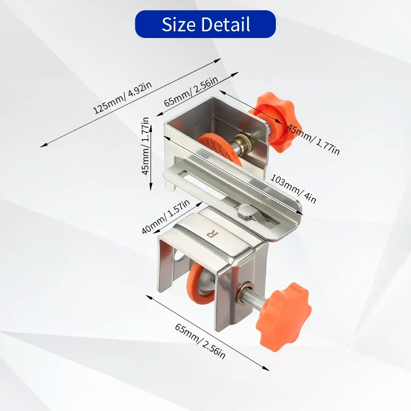 Serre-joints pour façades de tiroirs, vue d'ensemble