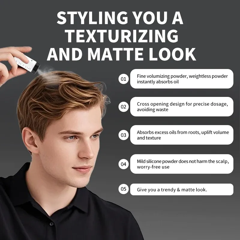 Poudre coiffante pour cheveux à contrôle de l'huile, poudre volumisante longue durée pour un volume capillaire optimal 2
