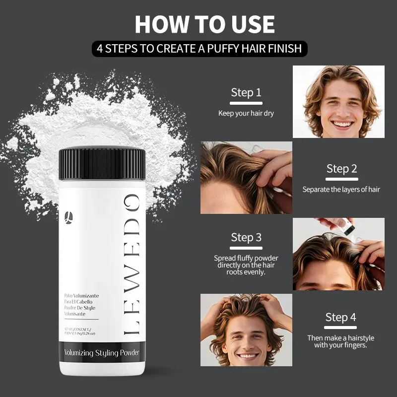 Poudre coiffante pour cheveux à contrôle de l'huile, poudre volumisante longue durée pour un volume capillaire optimal 5