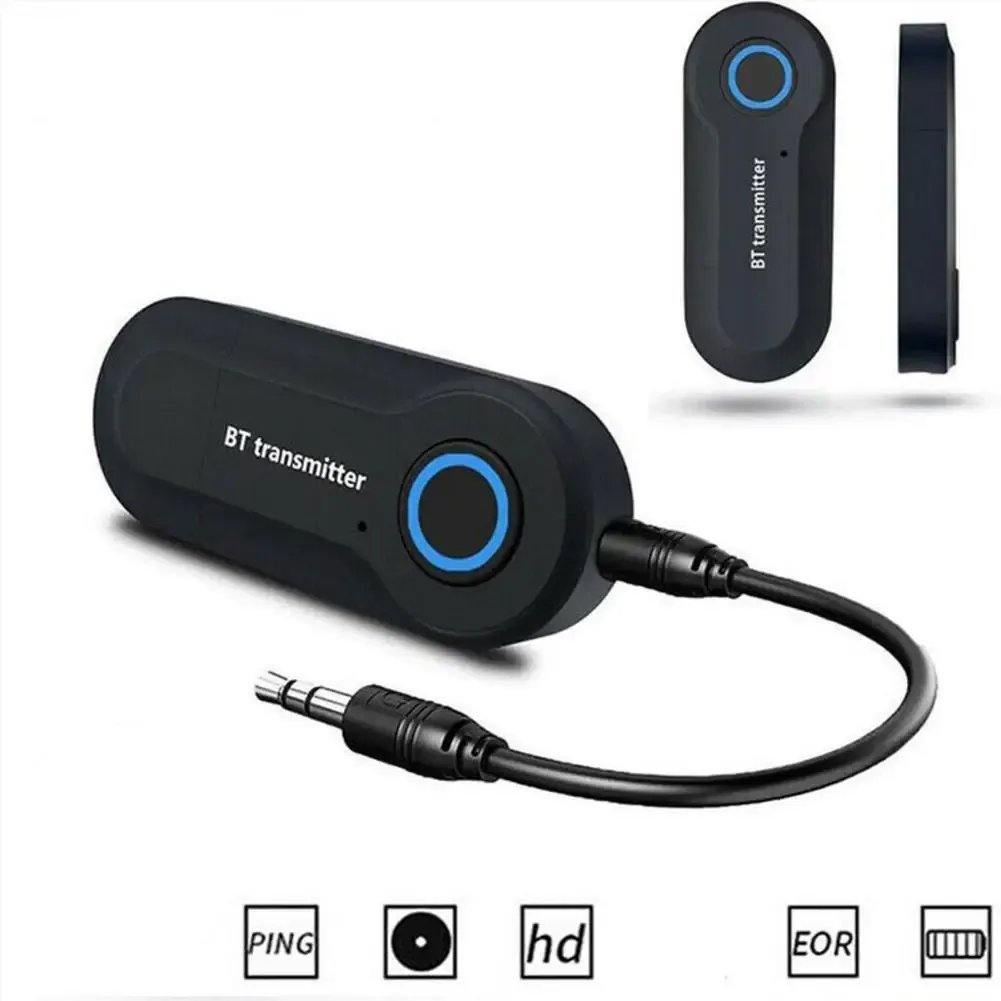 Émetteur Bluetooth sans fil stéréo avec sortie jack 3,5 mm pour PC, TV et casque