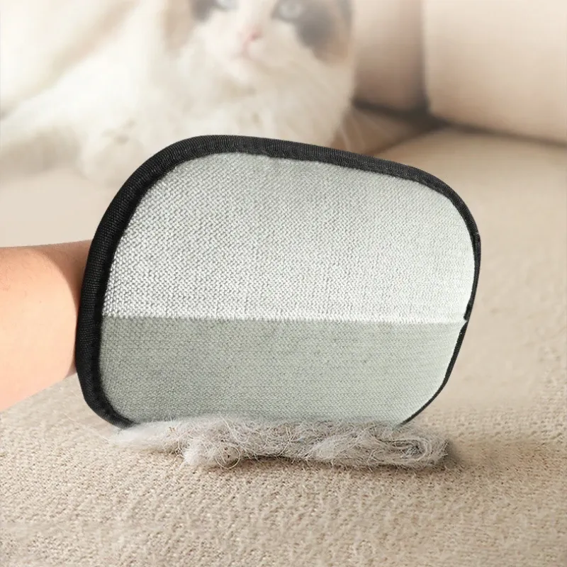 Gant de toilettage pour animaux de compagnie, brosse d'épilation pour chaton et gant de nettoyage pour retirer les poils de chien et de chat du canapé, des tapis et des vêtements 6
