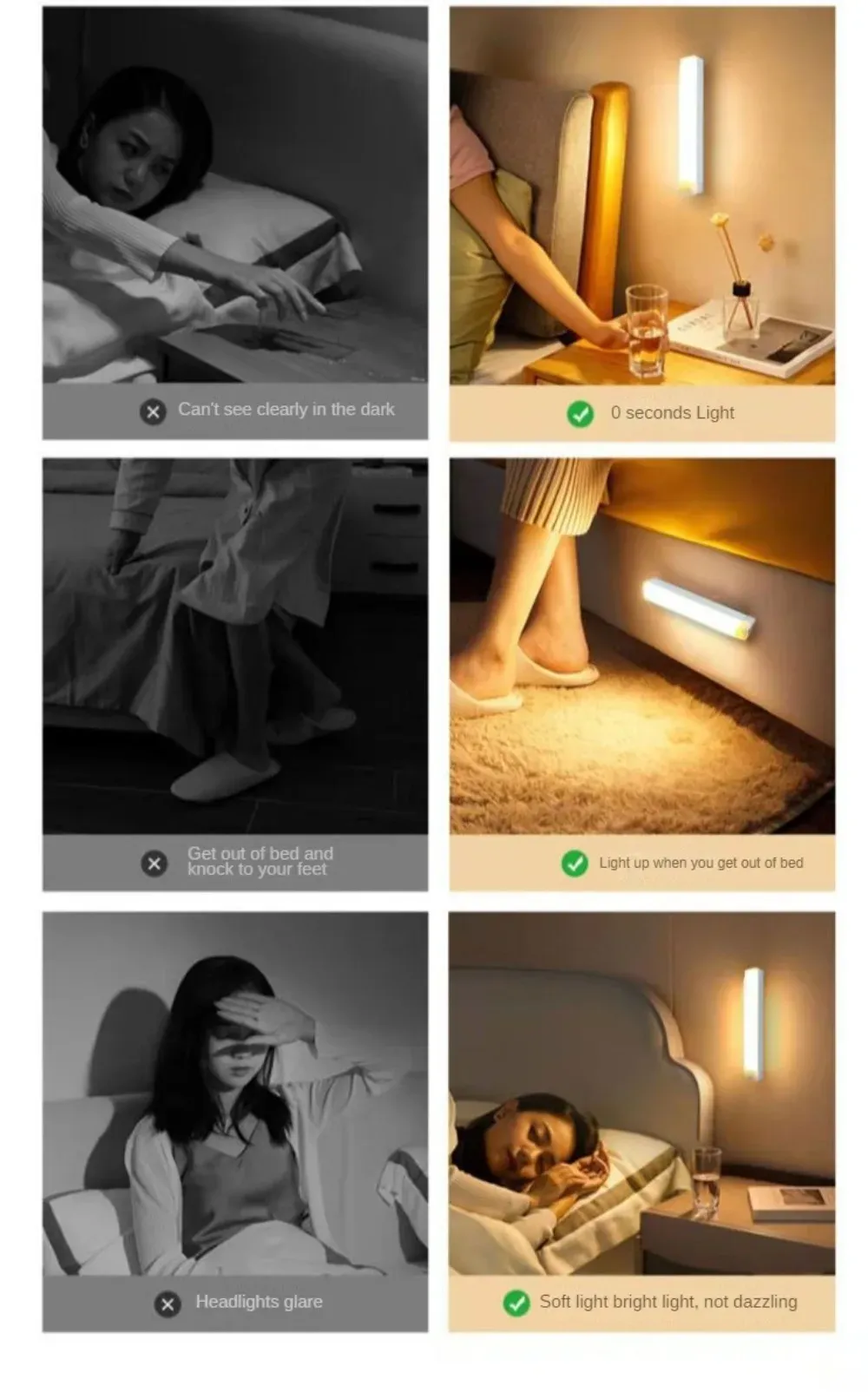 Barre lumineuse LED avec capteur de mouvement PIR