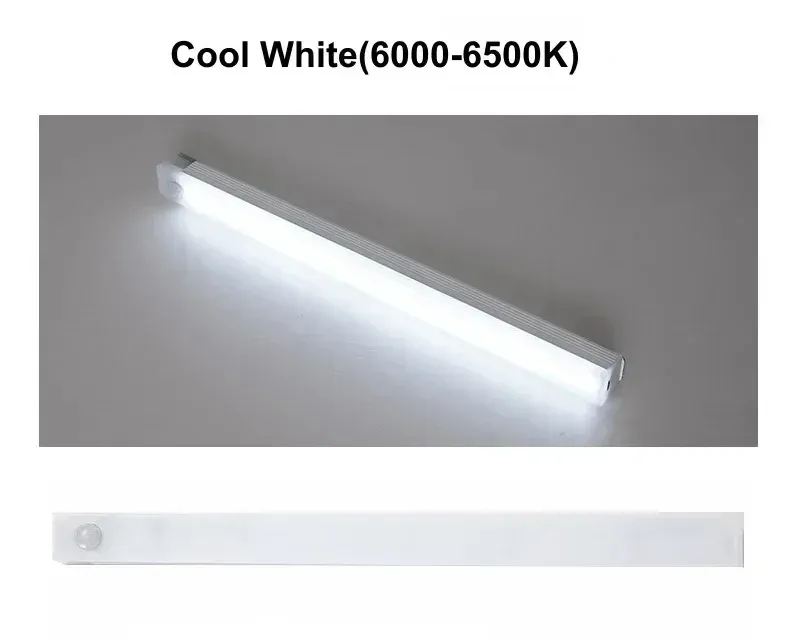 Lampe LED portable avec détecteur de mouvement PIR, éclairage d'intérieur rechargeable par USB et fonctionnement sur batterie 7