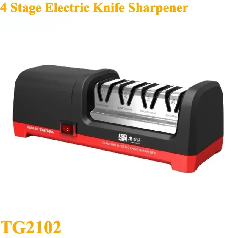 Taidea GRINDER Affûteur à couteaux électrique au diamant 4 étapes, 2800 tr/min, 18 W, réf. TG2102 7