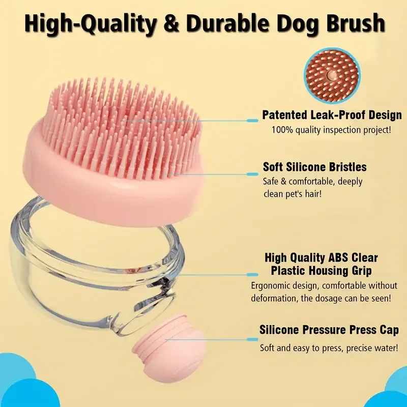 Détail de la brosse de toilettage pour animaux