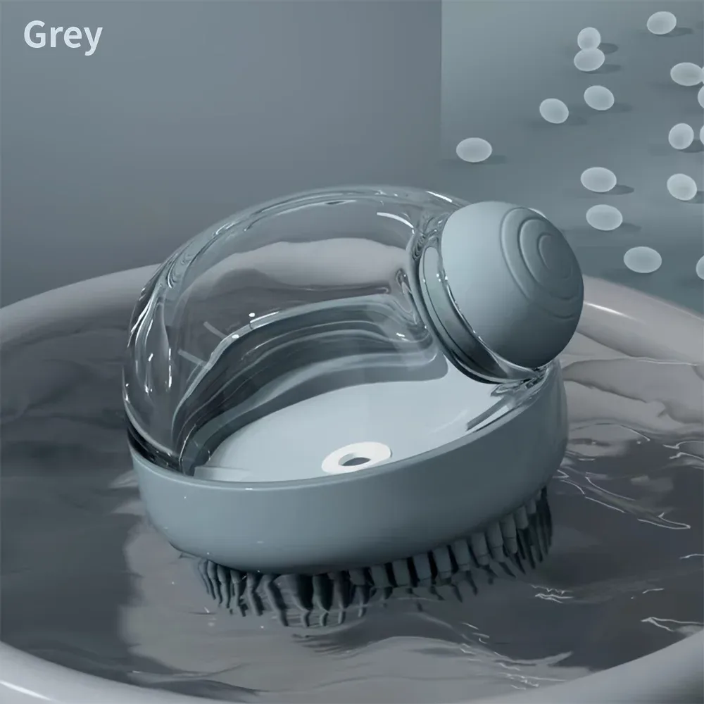 Brosse de bain en silicone avec distributeur de shampoing pour chiens et chats 8