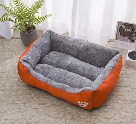 Lit chauffant pour animaux de compagnie aux couleurs pastel, design carré, panier pour petits, moyens et grands chiens, chats et chiots, grand format 30