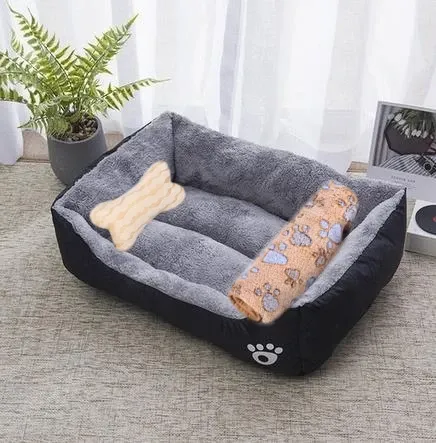 Lit chauffant pour animaux de compagnie aux couleurs pastel, design carré, panier pour petits, moyens et grands chiens, chats et chiots, grand format 21