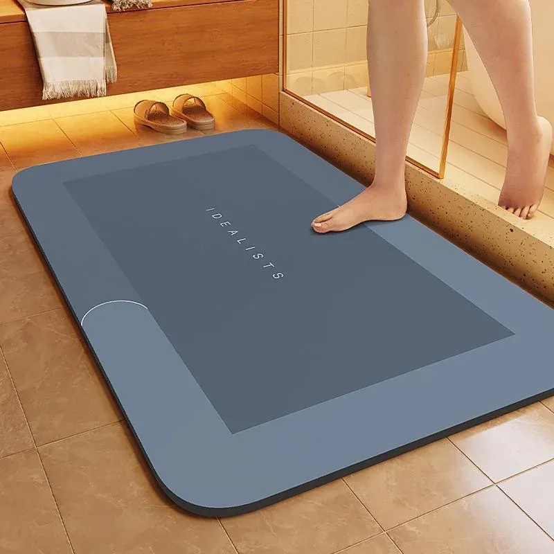 Tapis de bain antidérapant, absorbant et à séchage rapide, résistant aux salissures, au style épuré - Image 1