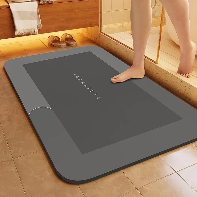 Détail du tapis de bain antidérapant