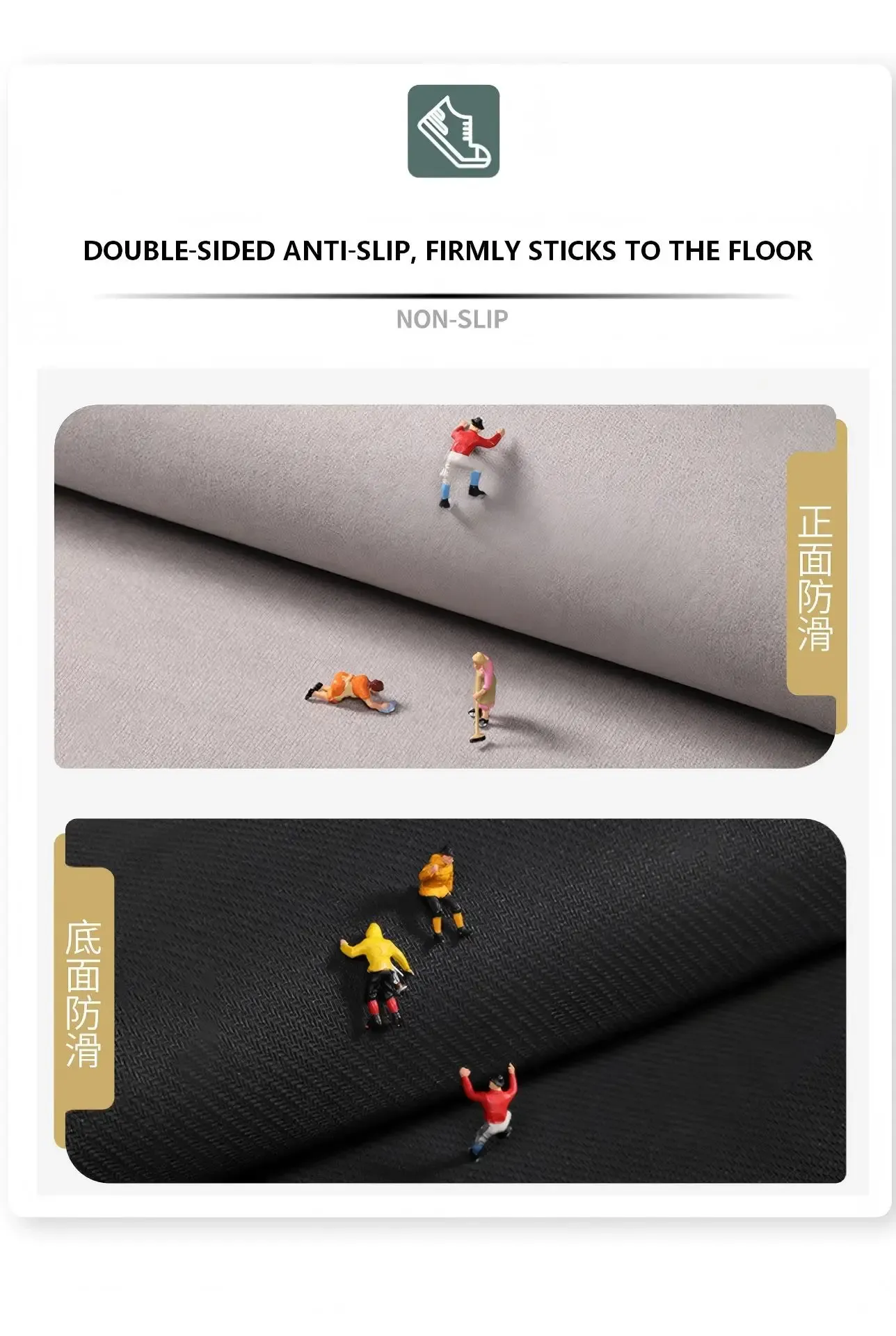 Tapis de bain élégant en contexte d'utilisation