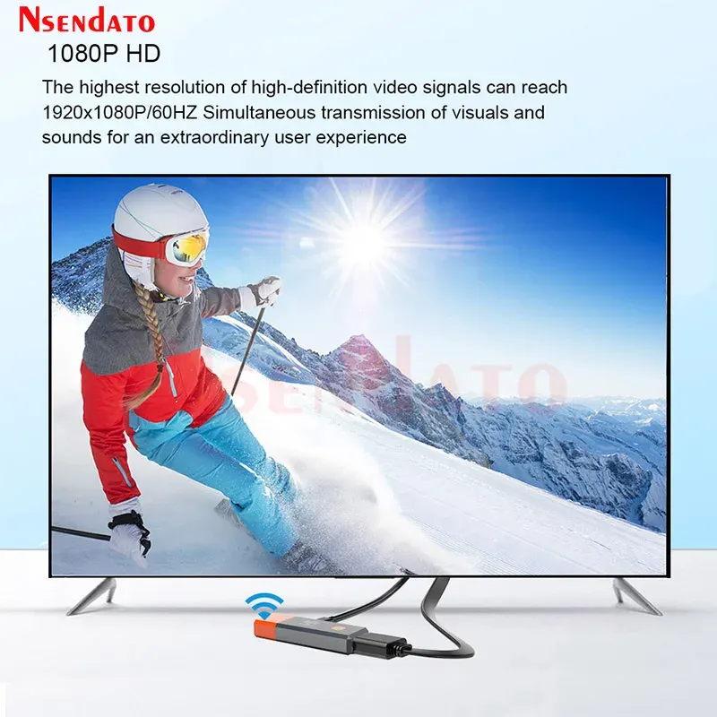 Émetteur-récepteur HDMI sans fil 1080P, portée 50 m, extension vidéo pour ordinateur portable, PC et appareil photo vers téléviseur 2