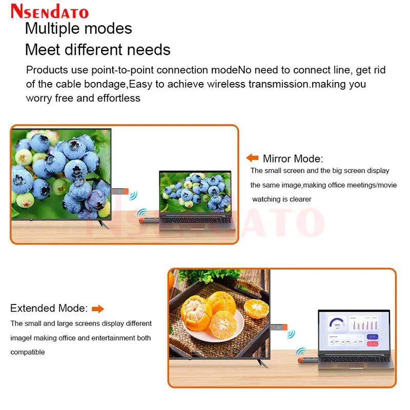 Émetteur-récepteur HDMI sans fil 1080P, portée 50 m, extension vidéo pour ordinateur portable, PC et appareil photo vers téléviseur 3