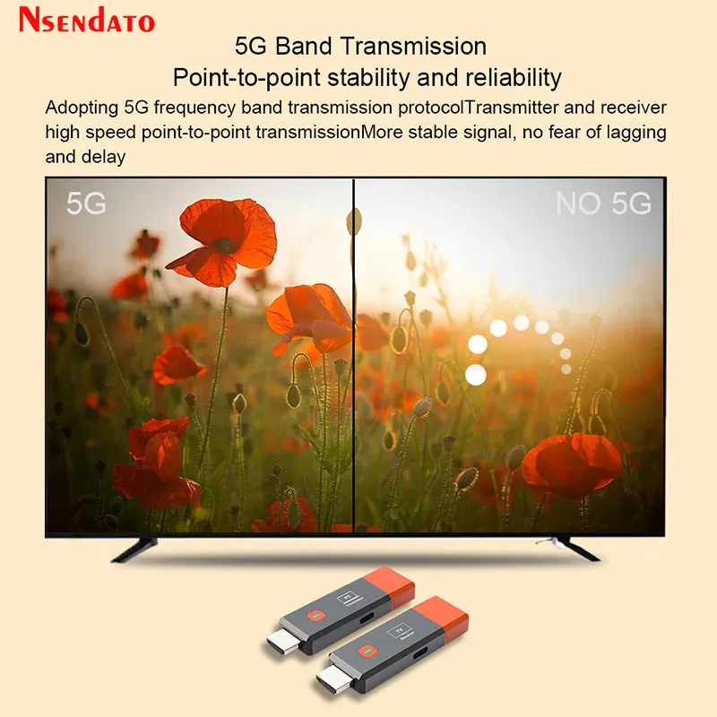 Émetteur-récepteur HDMI sans fil 1080P, portée 50 m, extension vidéo pour ordinateur portable, PC et appareil photo vers téléviseur 4