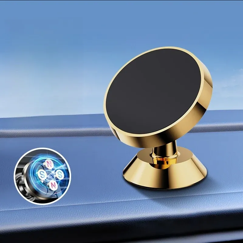 Support de téléphone magnétique en métal pour voiture, rotation à 360° 8