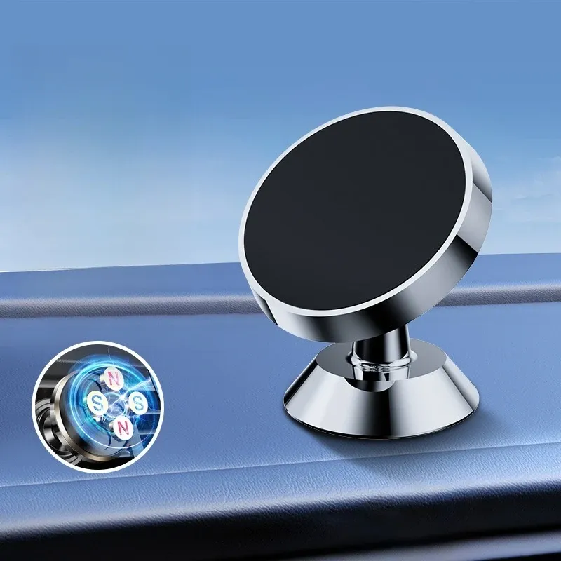 Support de téléphone magnétique en métal pour voiture, rotation à 360° 7