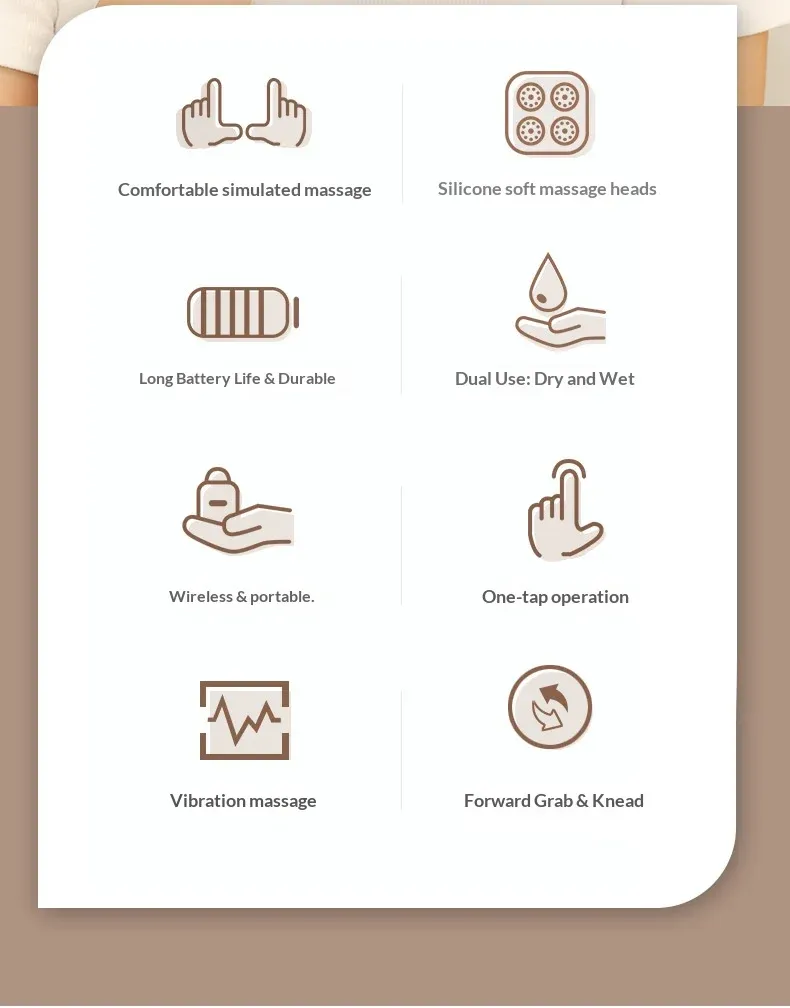 Massage du cuir chevelu avec l'appareil de massage électrique