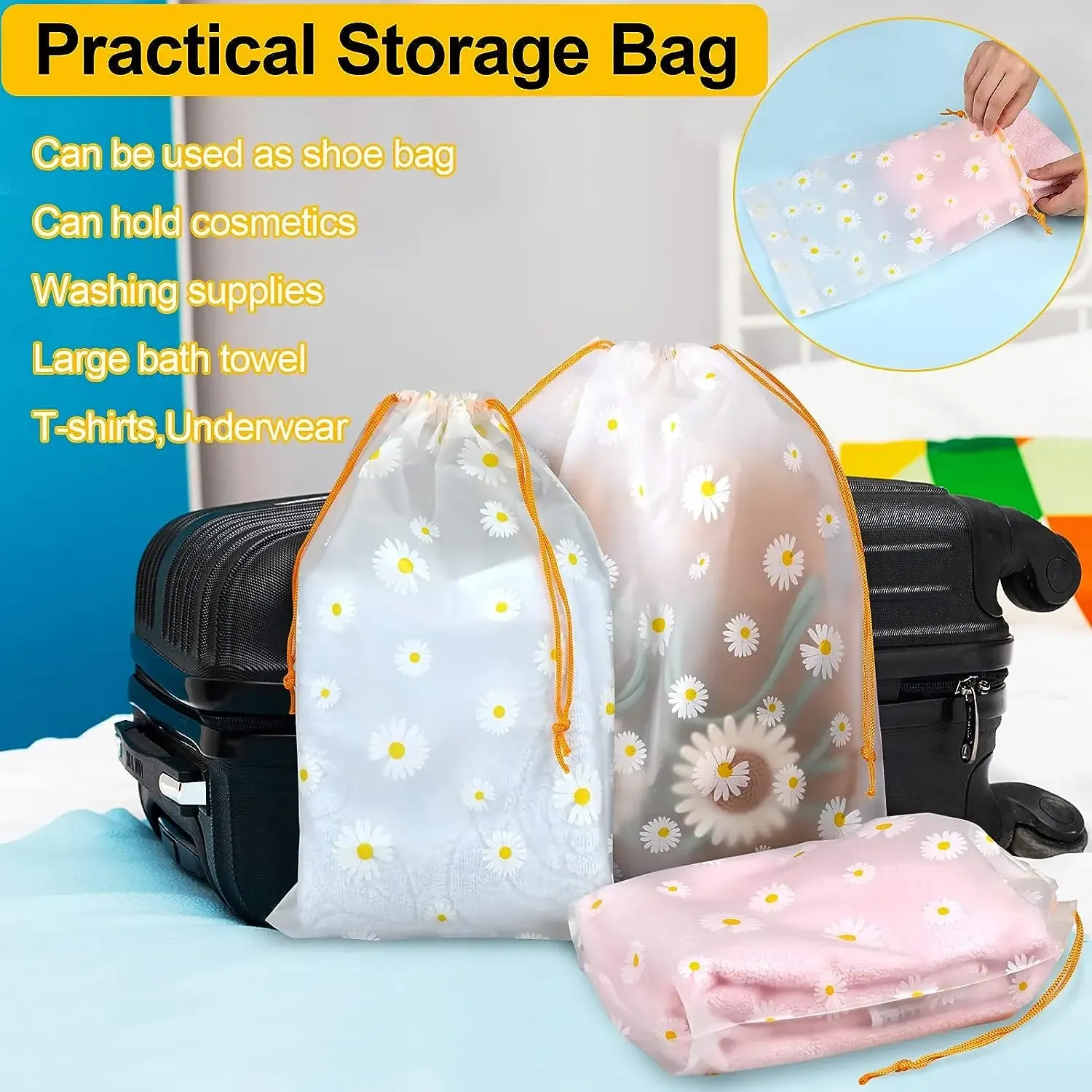 Sacs de rangement de voyage en situation