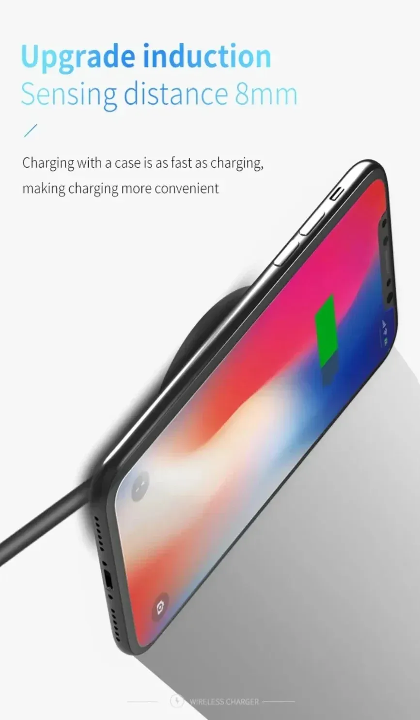 Chargeur magnétique sans fil, vue détaillée